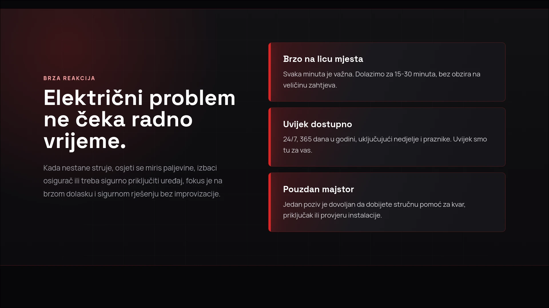 Šabić Elektro emergency response section